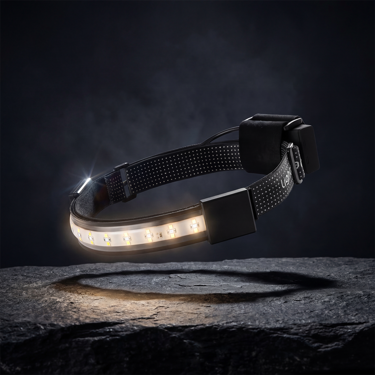 Lightbar AAA headlamp providing hands-free light for walking before sunrise