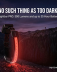 Lightbar Pro rechargeable LED headlamp - in use